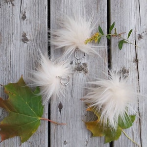 Synthetic fur keychain image 1