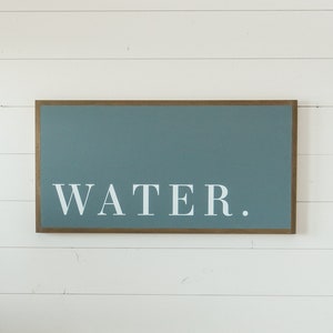 Water Wooden Wall Art Sign