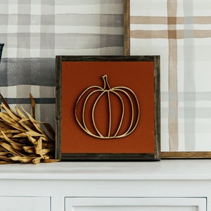Wooden Pumpkin Wooden Wall Art Sign
