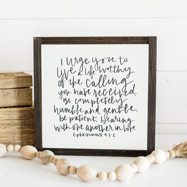 Ephesians 4 Wooden Wall Art Sign