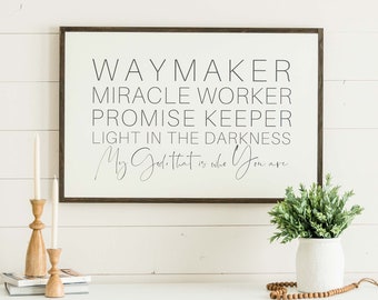 Waymaker Wooden Wall Art Sign