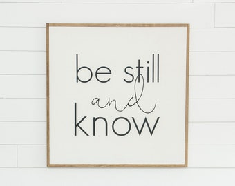 Be Still and Know Wooden Wall Art Sign