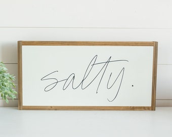 Salty Wooden Wall Art Sign