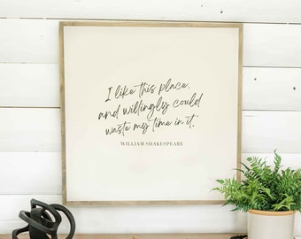 I Like This Place Wooden Wall Art Sign