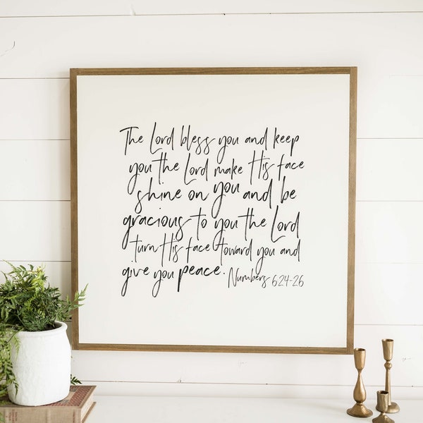 The Lord Bless You Wooden Wall Art Sign