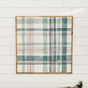 Plaid About You Wooden Wall Art Sign | Festive