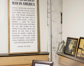 The Richest Man in the World | Wooden Wall Art Sign