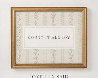 Count It All Joy | Framed Canvas Art
