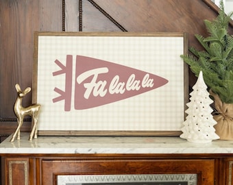 Fa La La La | Wooden Wall Art Sign