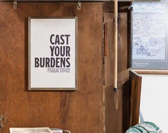 Cast Your Burdens | Wooden Wall Art