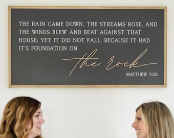 Matthew 7:25 | NEW 2026 | Wooden Wall Art
