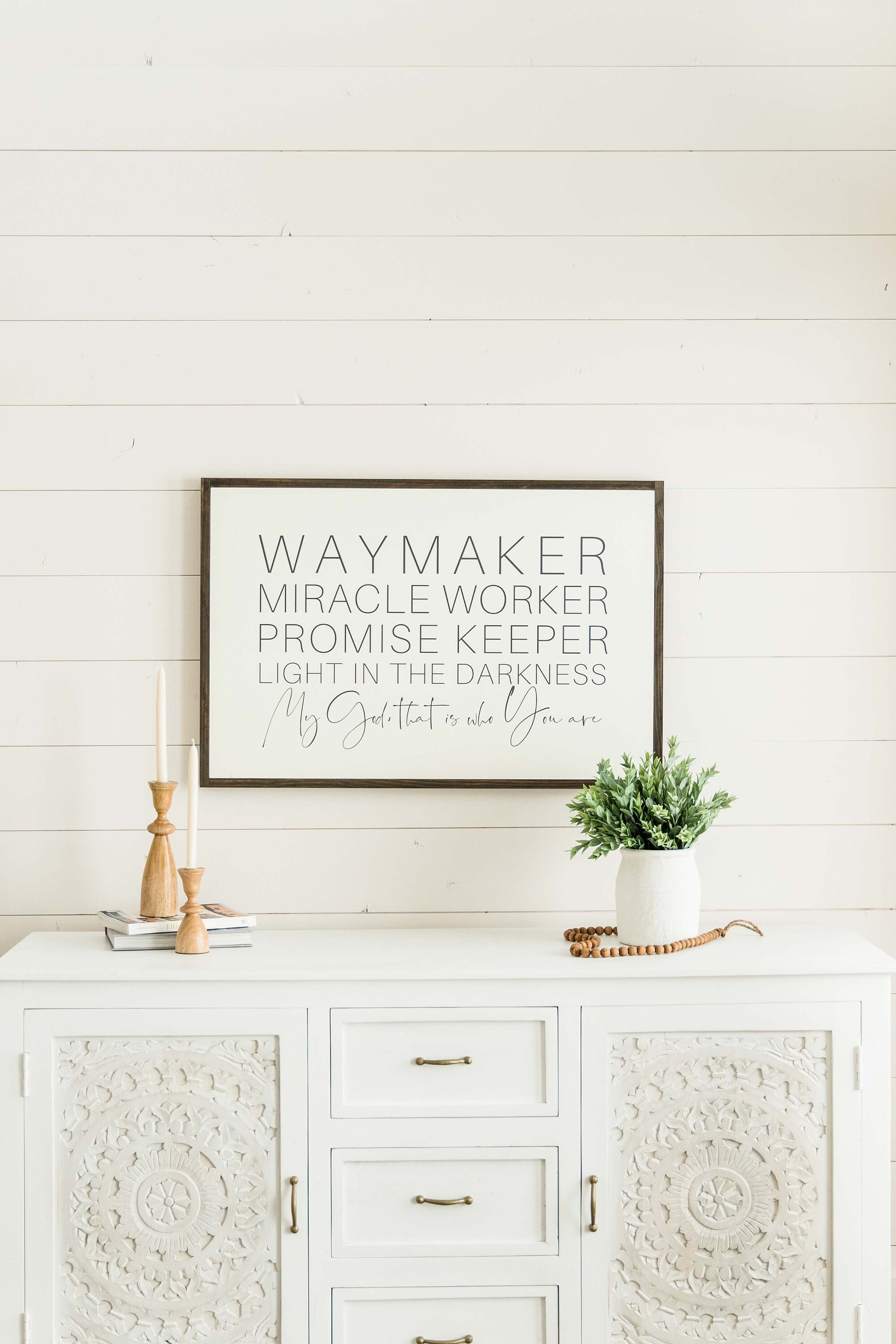 Way Maker Signs Waymaker Wooden Wall Art Sign - Etsy