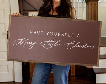 Merry Little Christmas Wooden Wall Art Sign