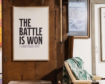 The Battle is Won | Wooden Wall Art