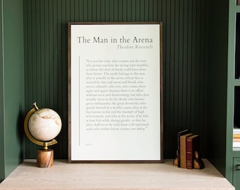 The Man in the Arena Wooden Wall Art Sign