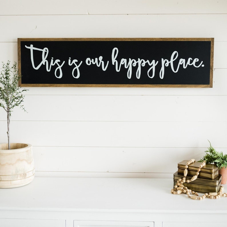 This Is Our Happy Place Wooden Wall Art Sign image 1