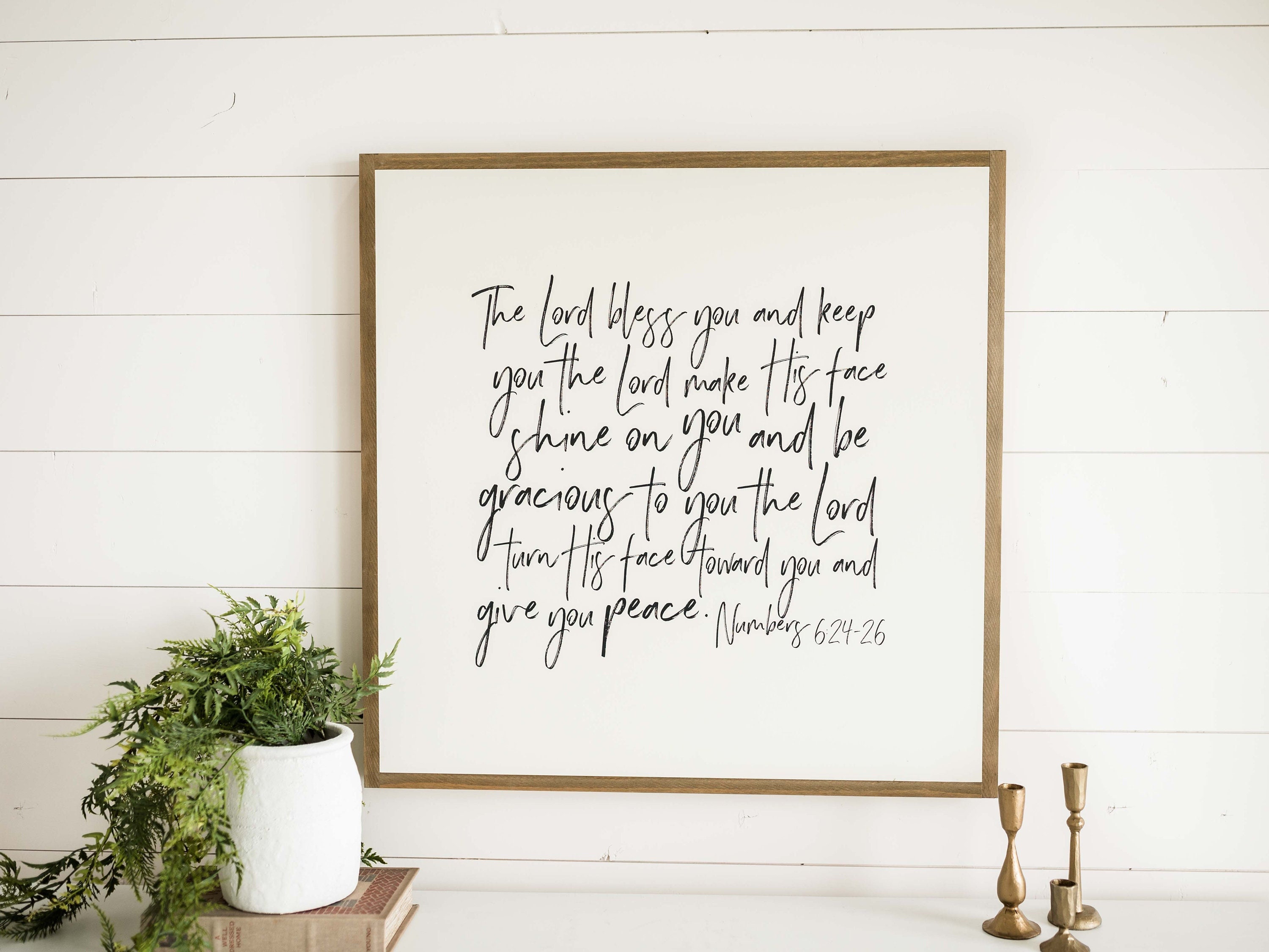 The Lord Bless You Wooden Wall Art Sign