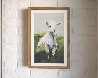 Lamb | Vintage Art | Wooden Wall Art Sign