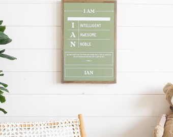 ID Card | Personalized | Wooden Wall Art
