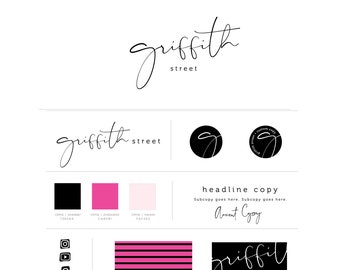 Logo della firma / Logo scritto a mano / Logo femminile / Design del logo calligrafico