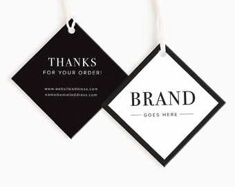 Tags for Handmade items  | Swing Tags | Thank you for your Order | Custom Clothing Labels