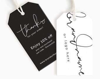 Swing Tags | Clothing Hang Tags Custom | Clothing Size Labels | Discount Code Card