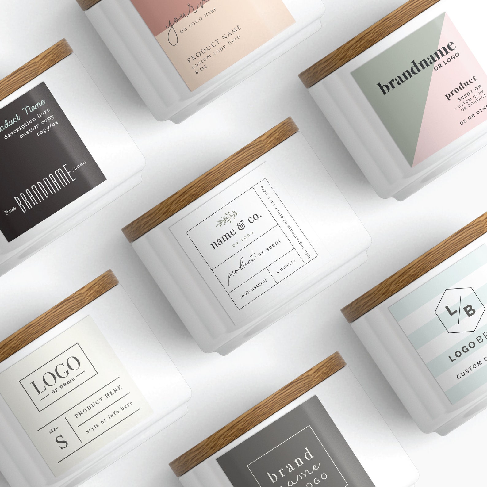 Promotional products labels for candles Custom product Etsy