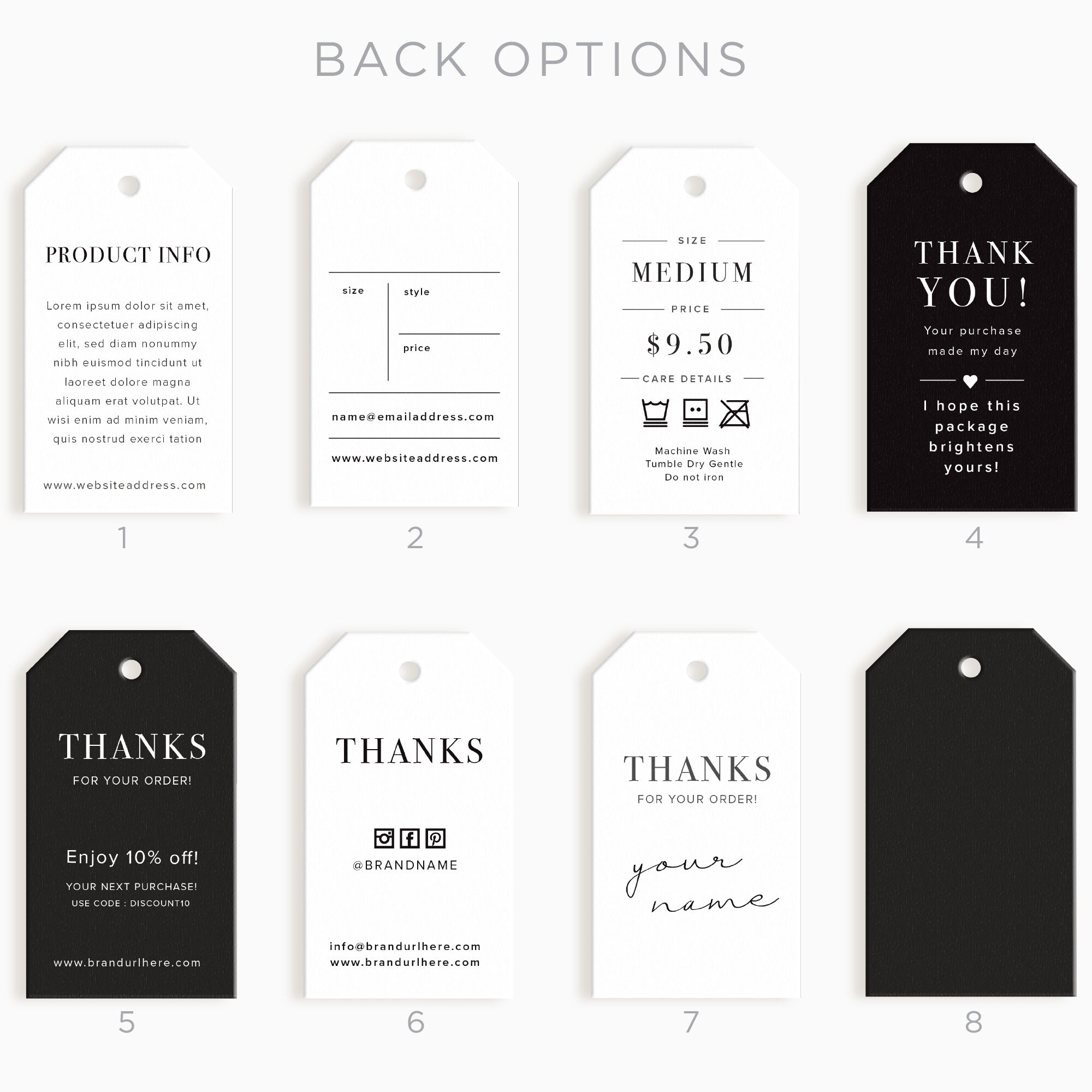 Care Tags Clothing Hang Tags Custom Clothing Size Labels Etsy