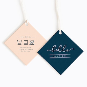 Custom Clothing Care Tags: Diamond Shape, Soft Texture