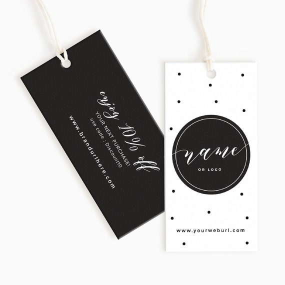 Custom Hang Tags Discount Code Card Etsy