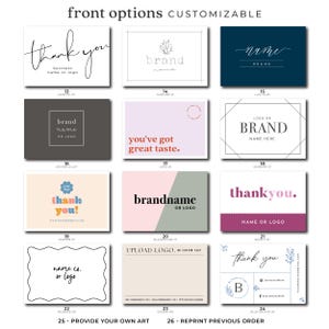 custom card options for front