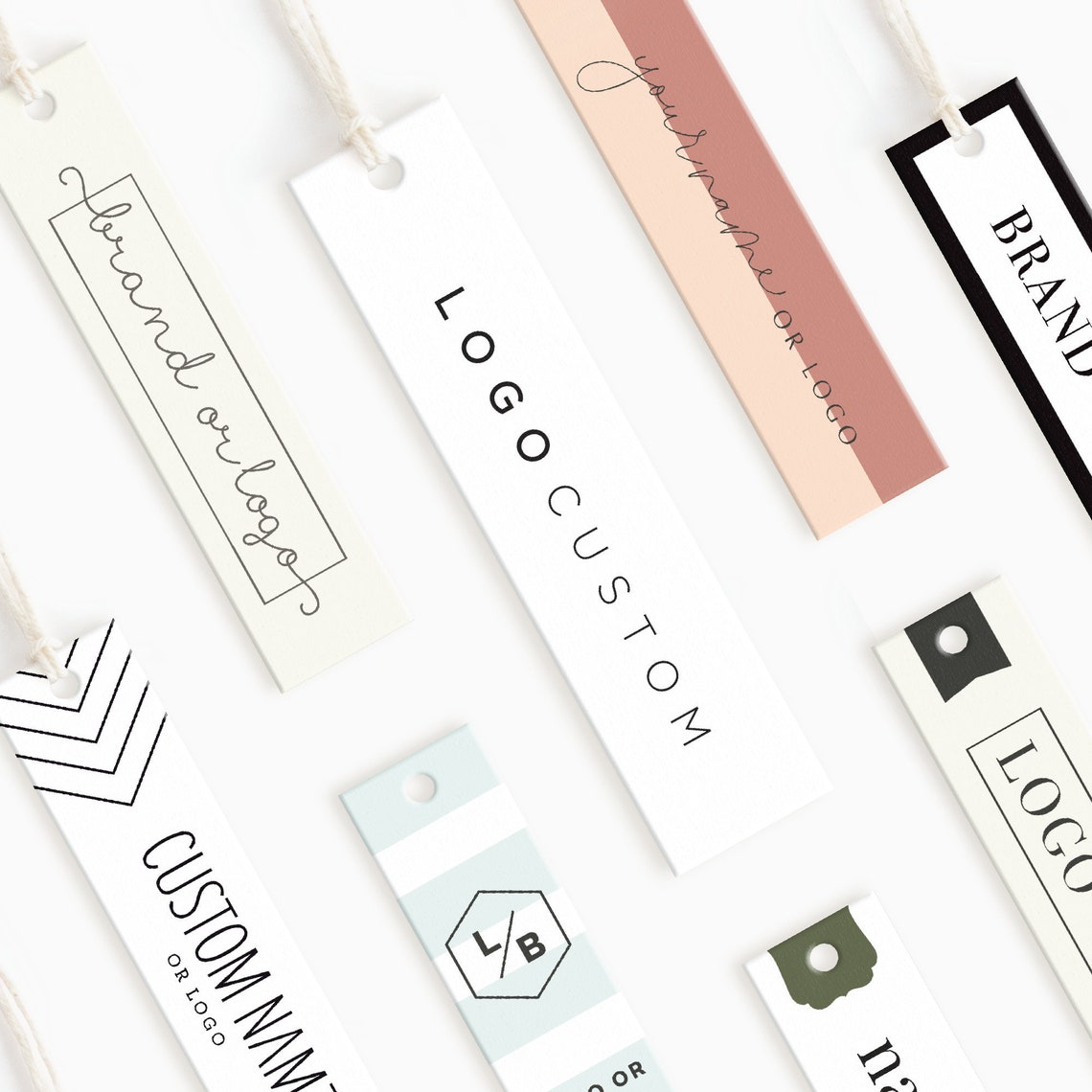 Custom clothing tag Swing Tag Hang tags with String Etsy