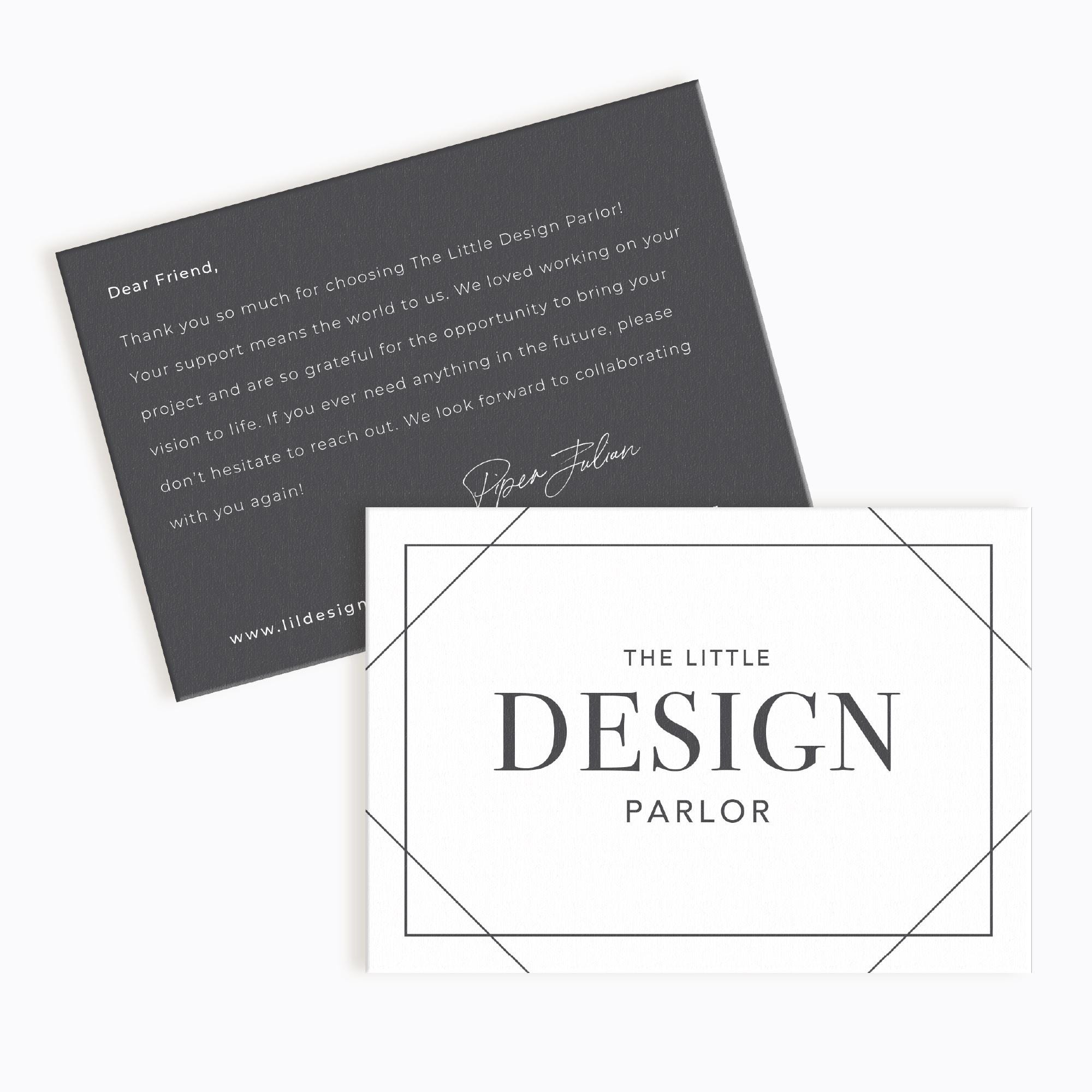 Custom Thank You Insert Cards: Personalized Business Stationery - Etsy