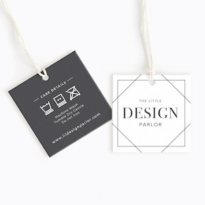 Care Tags |  Tags for Handmade items | Wash Care Labels | Hang Tags with String