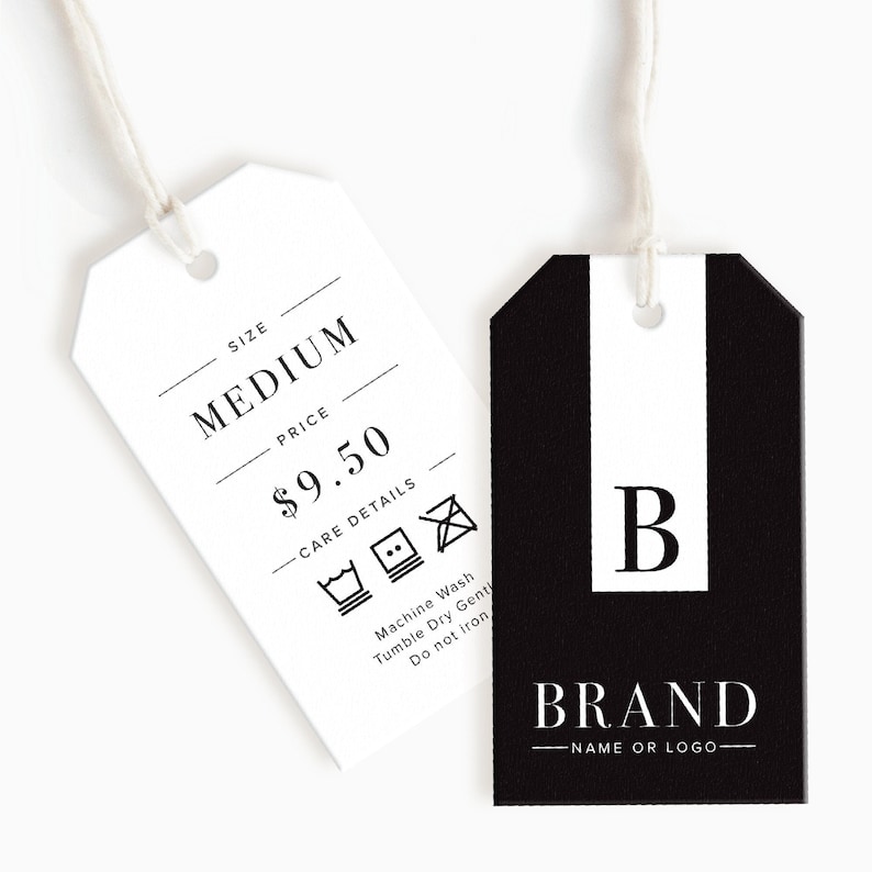 Care Tags Clothing Hang Tags Custom Clothing Size Labels Etsy