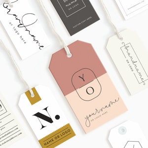 Custom Hang Tags, Custom Clothing Labels, Custom Business Card tag, Custom Price Tag, Custom Swing Tags, Hang Tag Custom Clothing Label image 1