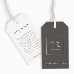 Clothing Tags Custom | Custom Tags for Handmade items | Clothing Size Labels | Custom Hang tags