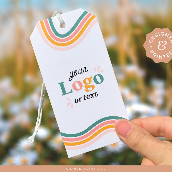 Thankyou tags branding label, customer market tag, Printed & designed for you