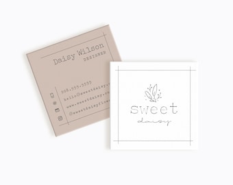Rustic Business Card | Floral business card | Boutique Business Card Stationery | Florist Business Card