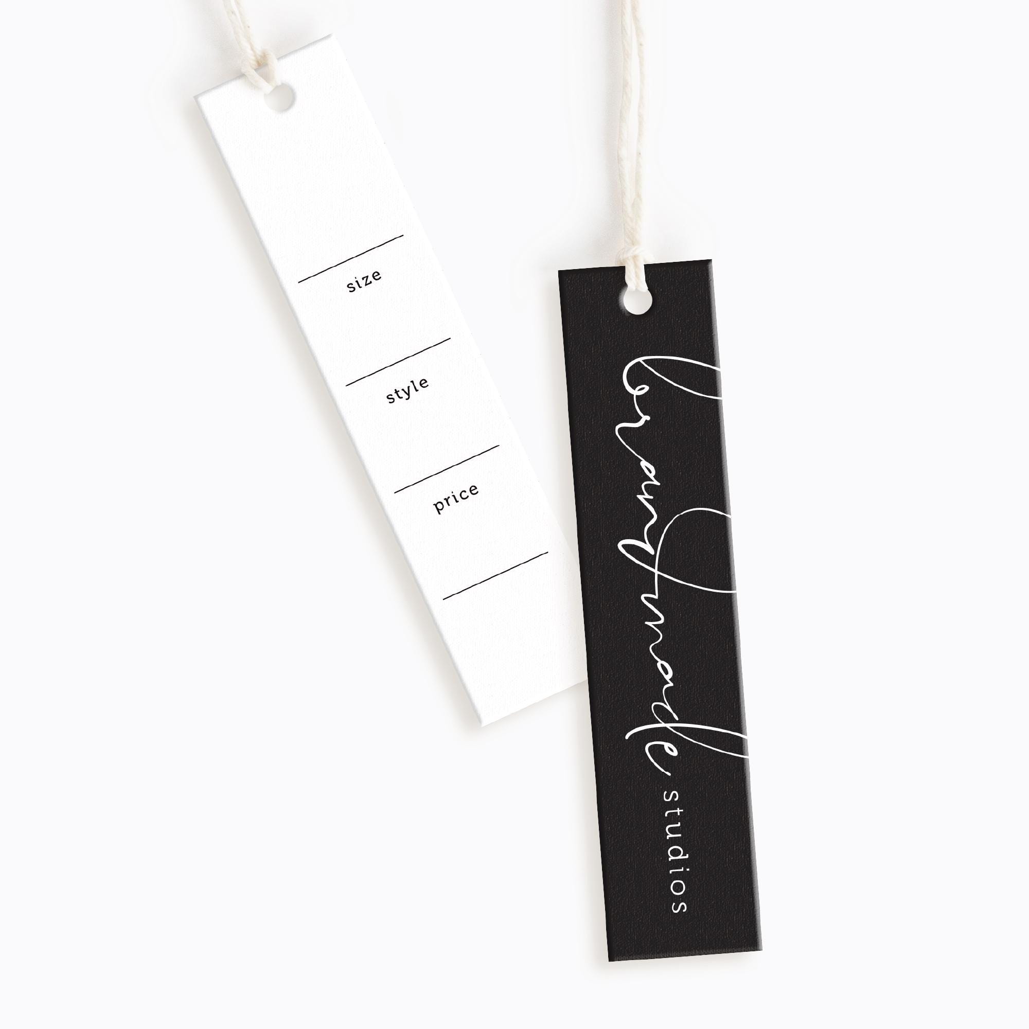 Custom Clothing Hang Tags: Boutique Size Labels With String - Etsy