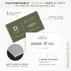 Custom Business Cards Premade business card Contact card design Floral business card image 4