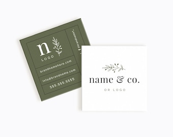 Custom Calling Card | Business Card Design | Floral Business Card | Square Customizable Business Card
