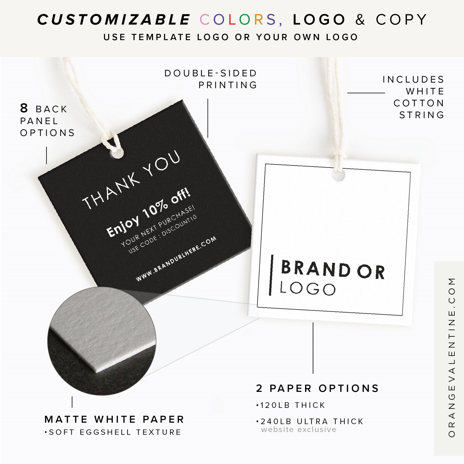 Swing Tags Clothing Tags Custom Custom Sewing Labels Etsy