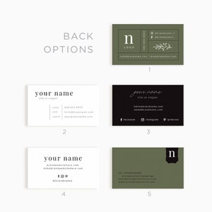 Custom Business Cards Premade business card Contact card design Floral business card image 2