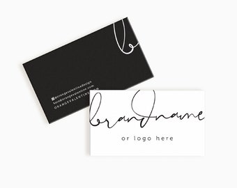 Handwritten Logo Business Card | Customizable Contact Card | Business Card Templates | Small Business Stationery