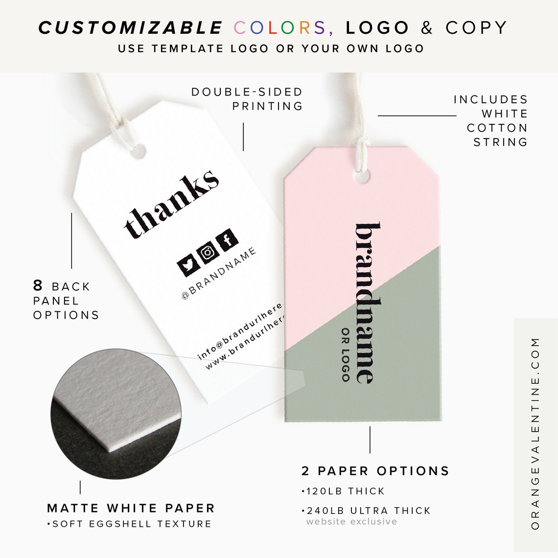 Product Label Clothing Tags Business Tags Hang Tag custom Etsy