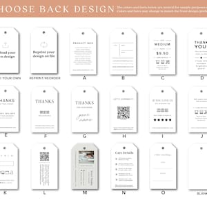 a collection of various tag designs, each with different colors and fonts, and each with a different purpose or function. The tags are intended for use in a business context, such as for sending emails or as part of a marketing campaign. The tags are designed to be visually appealing and easy to read, with clear instructions and information for the user.