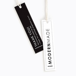 Tags voor aangepaste kleding: tags voor handgemaakte items met katoenen touwtje