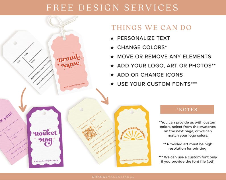 Etiquetas de ropa personalizadas / Etiquetas para ropa / Etiquetas colgantes personalizadas / Etiqueta de precio personalizada / Etiquetas colgantes personalizadas imagen 4