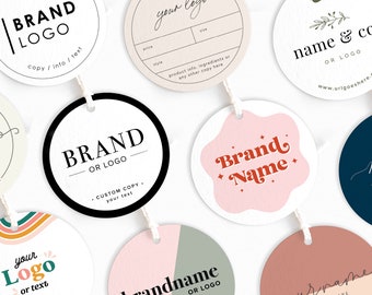 Round Hang Tag,  Custom Tag, Clothing label, Custom Circle Tag